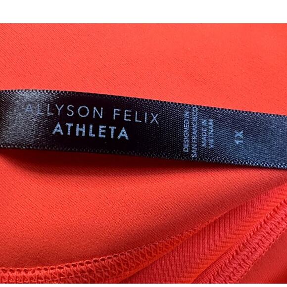 Athleta Allyson Felix Legend Run Neon Orange Running Shorts Size 1XL NWT - Picture 6 of 6
